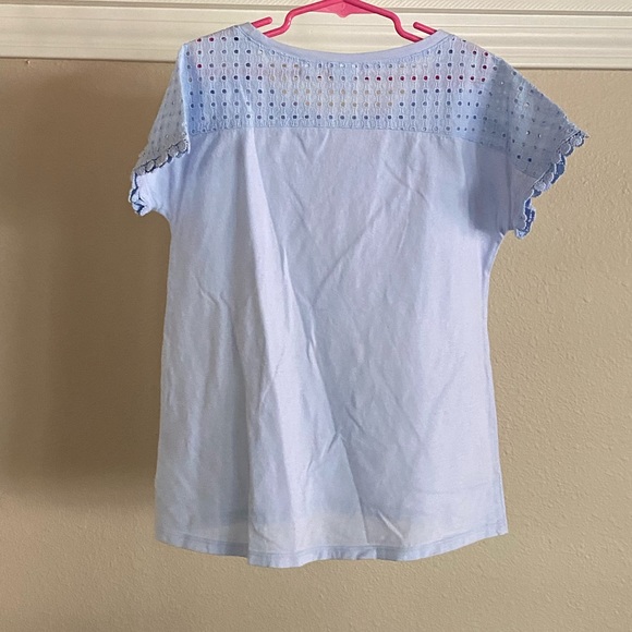 Girls Eyelet Sleeve Tee - Picture 8 of 8